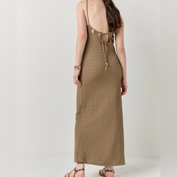 NWT Crochet Tie Back Maxi Dress - Picture 2 of 4